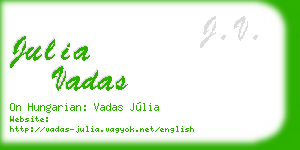 julia vadas business card