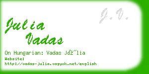 julia vadas business card